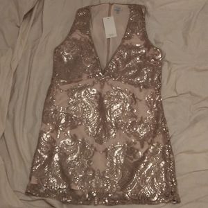 Tobi Sequin Embellished Dress